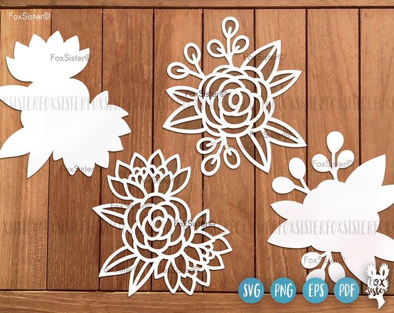 Rose Bundle Svg, Flower Svg Bundle, Roses Svg, Floral Svg, Flower ...
