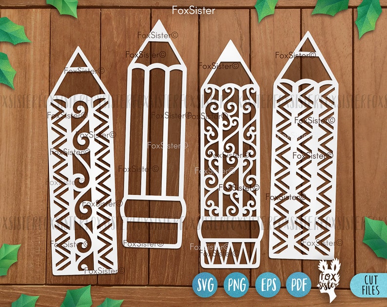 Pencil Svg Bundle for Cricut Silhouette, Laser Cutters, Teacher Svg ...