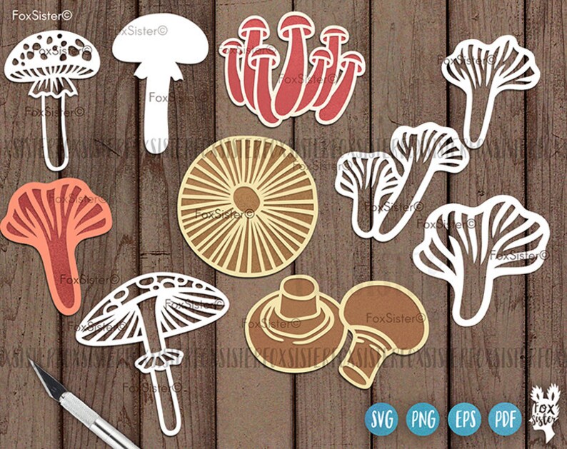 Download Mushroom Svg Bundle Cutting Files for Cricut and ...