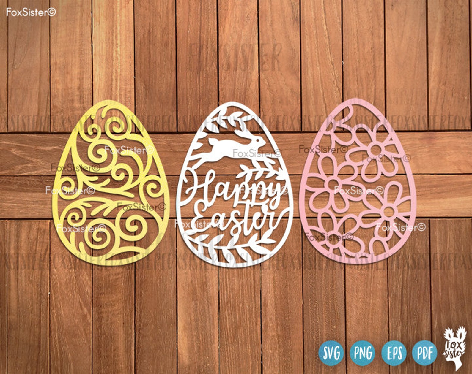 Easter Eggs SVG SET 3 Template Easter Egg Easter Cut File Etsy Australia