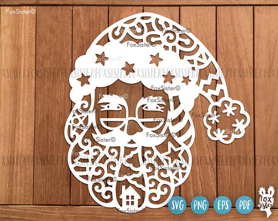Download Santa Svg Files Santa Clipart Christmas Svg Files Xmas Clip Etsy