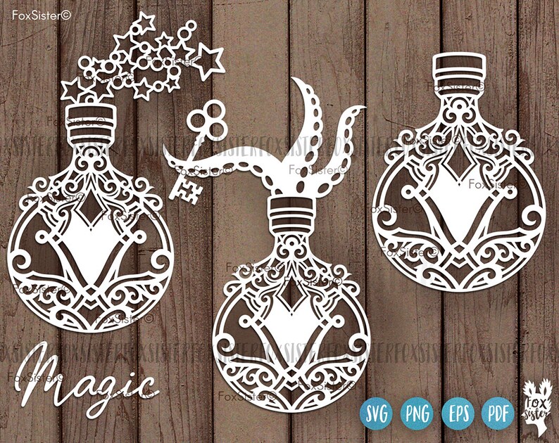 Potion Bottle Svg Bundle for Cricut and Silhouette, Witchy Svg, Magic ...