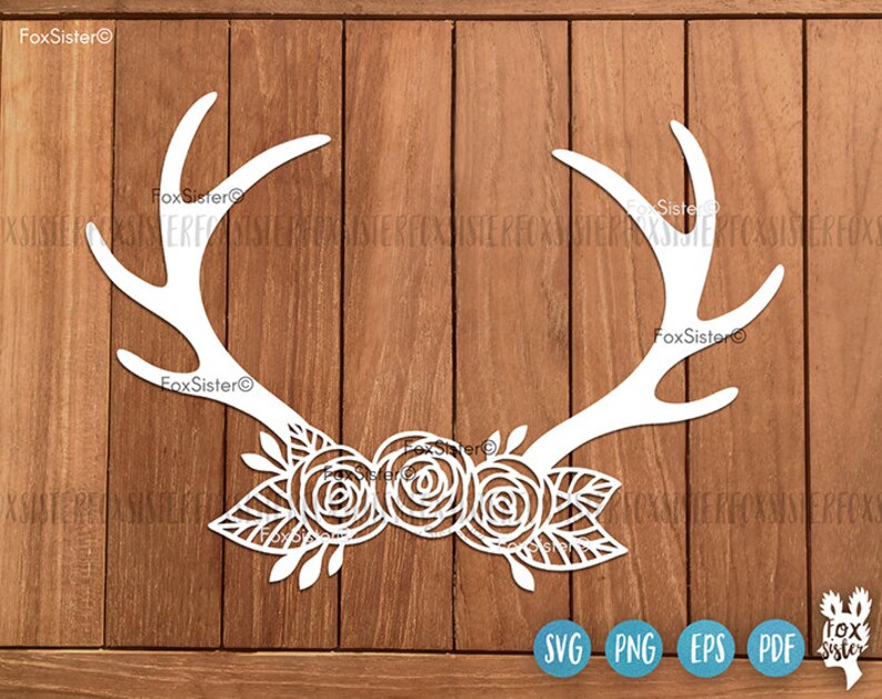 Free Free 123 Floral Deer Antler Svg SVG PNG EPS DXF File