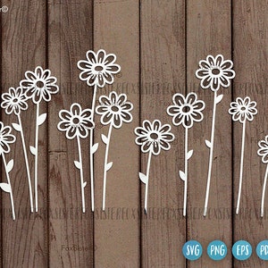 Blume svg Bundle für Cricut und Silhouette, Blume svg, FoxSister, floral svg, svg-Dateien, Blume Clipart, Sommer svg, Frühling svg, Gänseblümchen svg