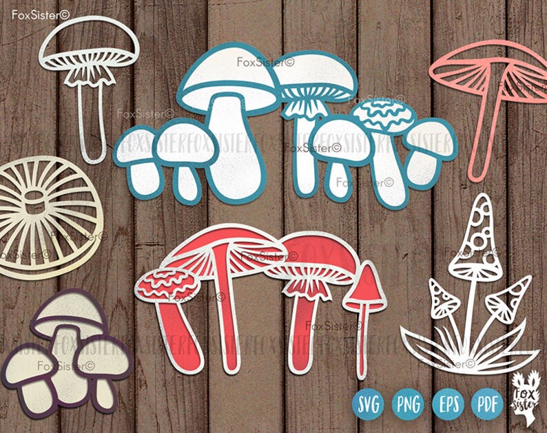 Download Mushroom Svg Bundle Cutting Files for Cricut and ...