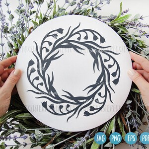 Wreath Svg Bundle! Wreath Clipart, Monogram Frame, Christmas Wreath Svg, Leaves Svg, Flourishes Svg Digital Cut File Cricut and Silhouette image 8