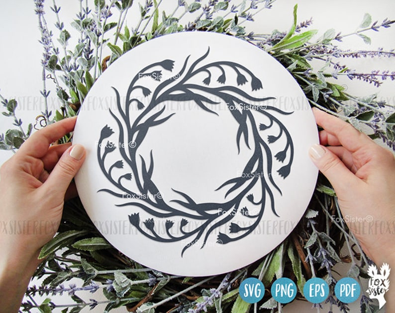 Wreath Svg Bundle! Wreath Clipart, Monogram Frame, Christmas Wreath Svg, Leaves Svg, Flourishes Svg Digital Cut File Cricut and Silhouette image 8