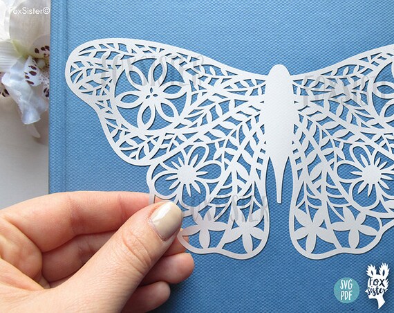 Butterfly Svg Svg Bundle 4 Butterflies Papercut Template Png