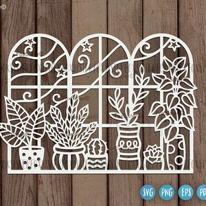 Plants svg for Cricut and Silhouette, Plant svg, FoxSister, Cactus svg, succulent svg, houseplant svg, flower pot svg, potted plant svg
