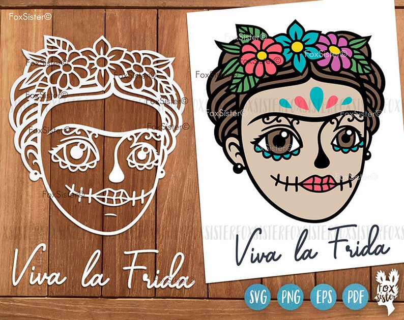Download Frida Kahlo svg for Cricut and Silhouette Viva La Frida ...