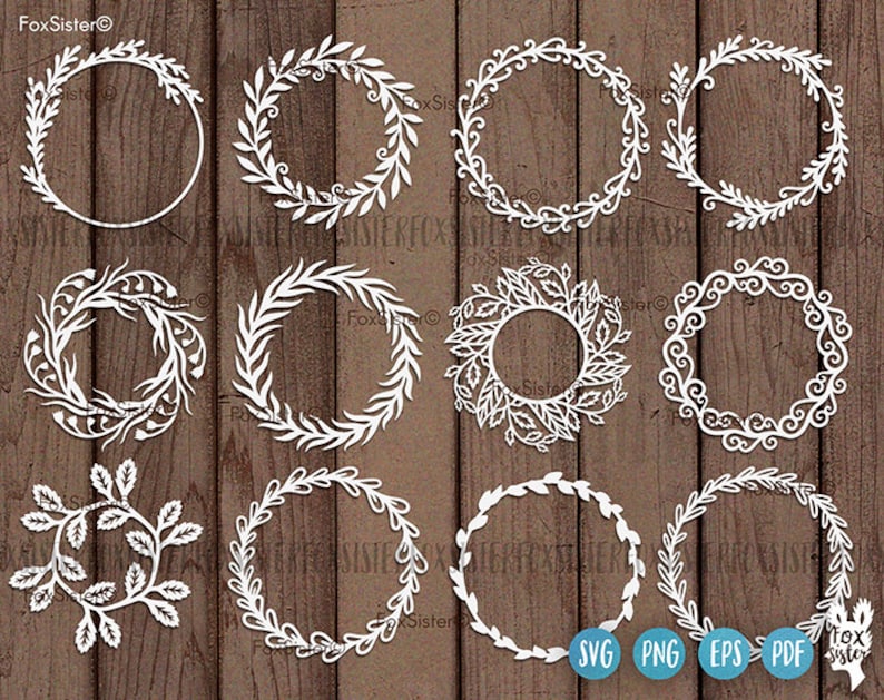 May include: Set of ten white, decorative, floral wreath frames. The frames are perfect for adding a touch of elegance to any project.