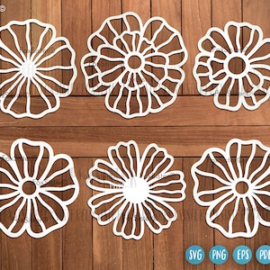 Pacote de flores Svg, floral svg, Floral Bundle svg para Cricut e Silhouette, flores silvestres svg, plantas de jardim svg, flores silvestres svg, margarida svg