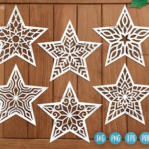 Cricut および Silhouette 用の星の svg バンドル セット 12、クリスマスの飾りの svg、かわいい星の svg、天体の svg、星のベクター クリップアート、デジタル ファイル
