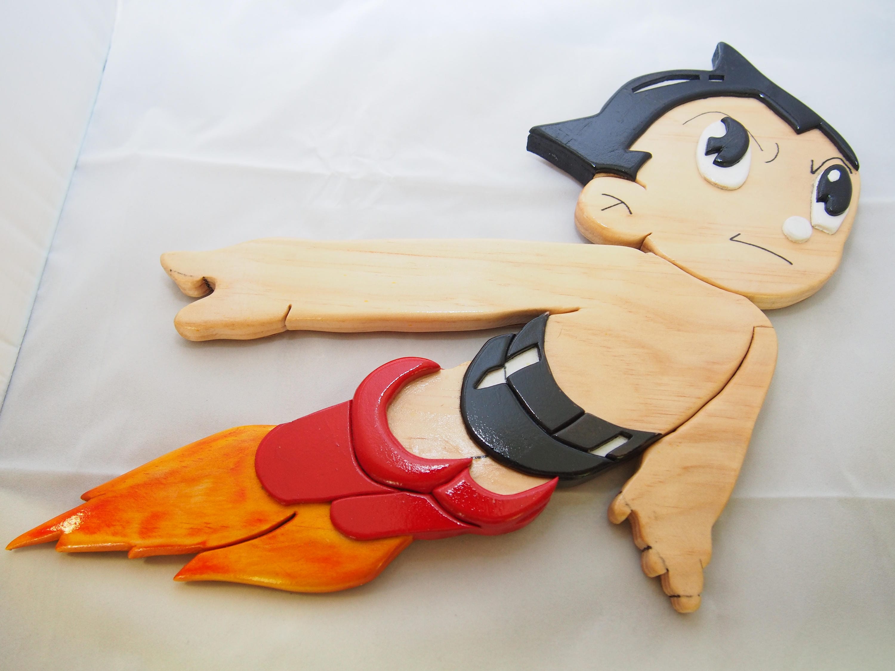 Classic Comic Cartoon Astro Boy 3D Segmented Wood Intarsia - Etsy