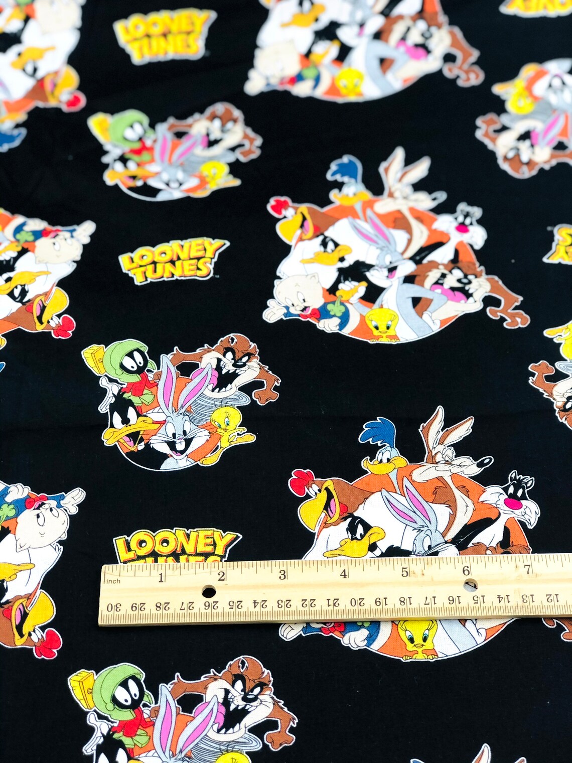 Looney Tunes Fabric by the Yard. SPACE JAM TEAM. 100 Cotton Fabric Etsy