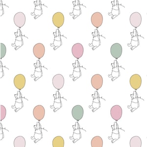 Disney fabric by the yard. Winnie the Pooh, POOH BALLOON.  100% cotton Fabric