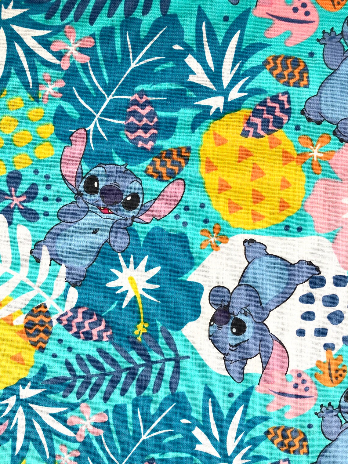 DISNEY Fabric by the Yard. Stitch in the Jungle. 100 Cotton Etsy Canada