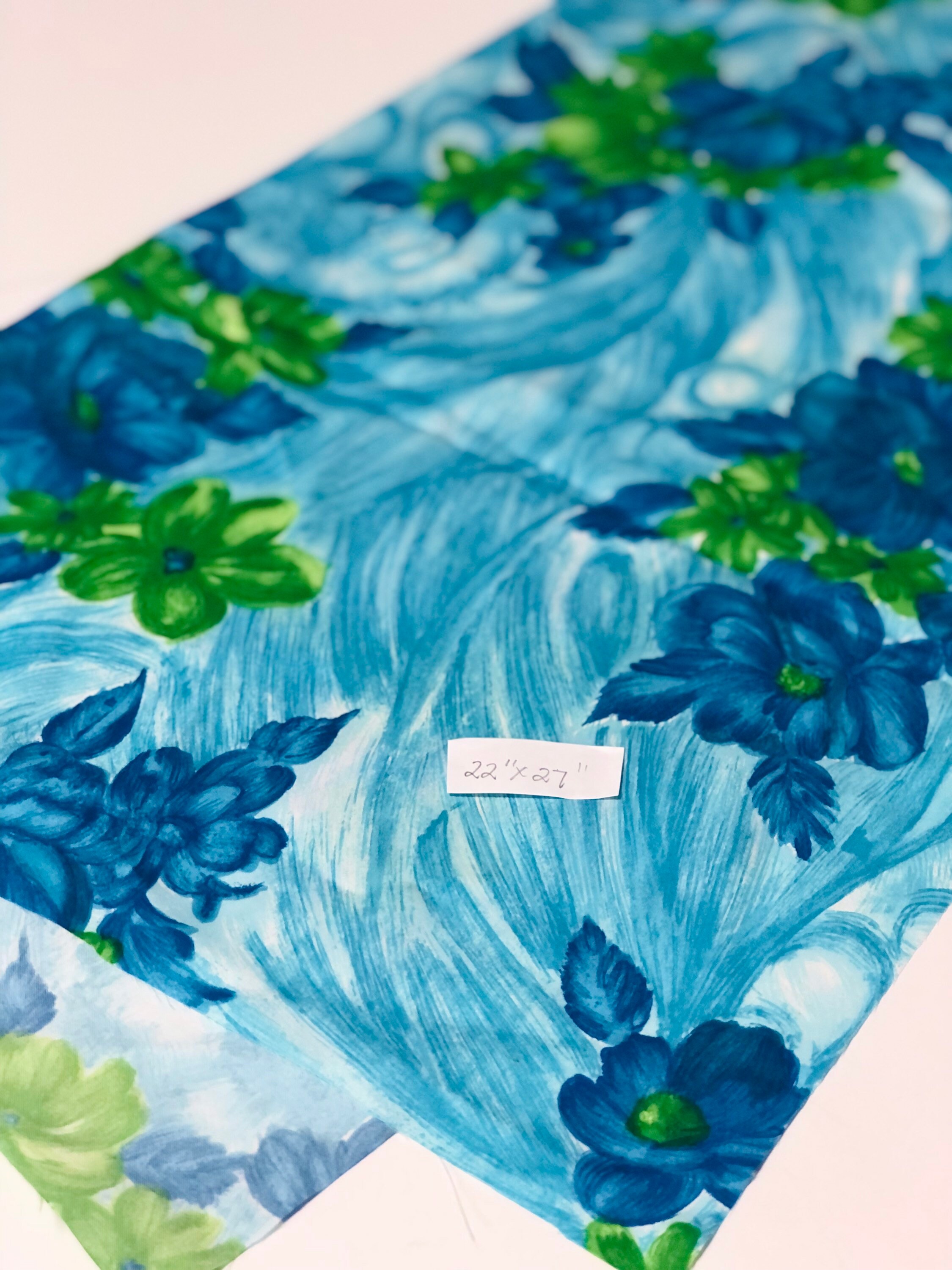 VINTAGE FABRIC one piece remnant  (22”X27”)