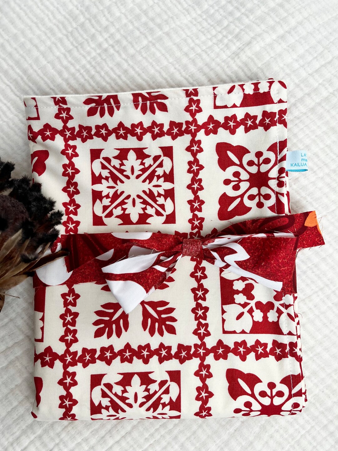 Hawaiian Baby Blanket Fall and Winter Baby Shower Gift 33x43. Made in