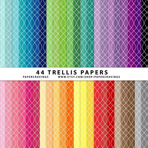 Trellis Digital Paper Pack 12 X 12 Commercial and Etsy