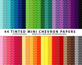 Tinted Chevron Digital Paper Pack 12" x 12" Commercial and Personal Use Rainbow 44 sheets INSTANT DOWNLOAD no credit royalty free 19