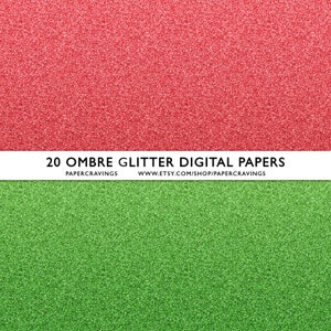 Glitter Digital Paper ombre 12 x 12 Commercial & Personal Use gold silver christmas rainbow no credit printable sparkle INSTANT DOWNLOAD image 3