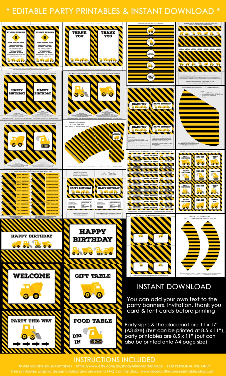 ECOURSE How to Make Party Printables in Photoshop and Monetize Your ...