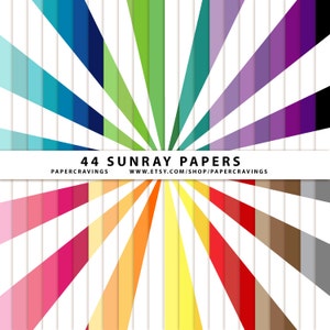 Sunray Digital Paper Pack 12 "x 12" commerciale e uso personale - Meteo - Sun Rainbow 44 non fogli INSTANT DOWNLOAD scrapbooking nessun credito 37