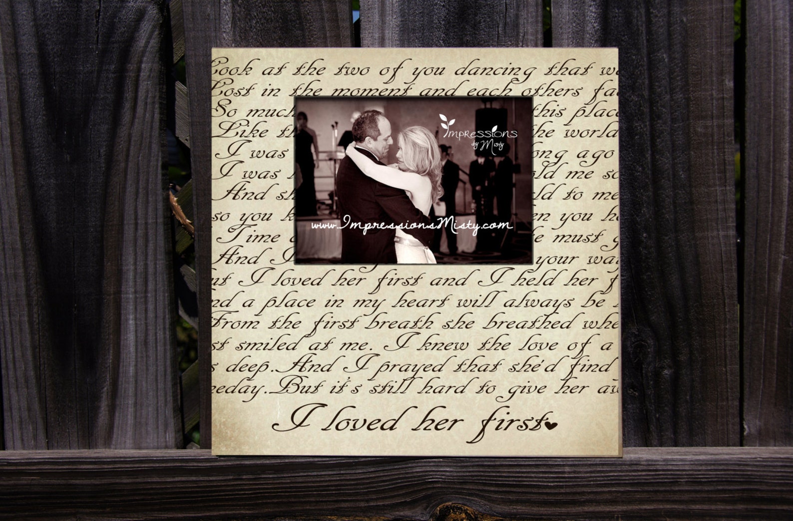 ANY Song Lyrics Picture Frame Personalized Gift Custom Etsy