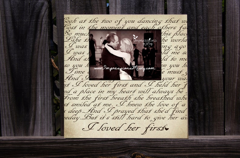 Framed song lyrics wedding gift picture