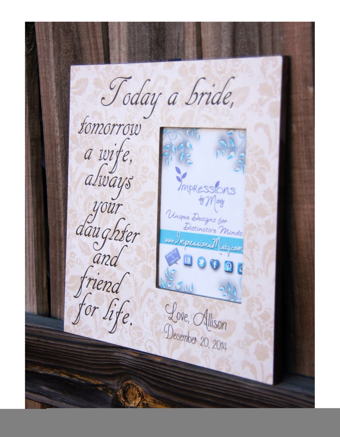 Personalized Picture Frame Mother of the Bride Gift Wedding Etsy