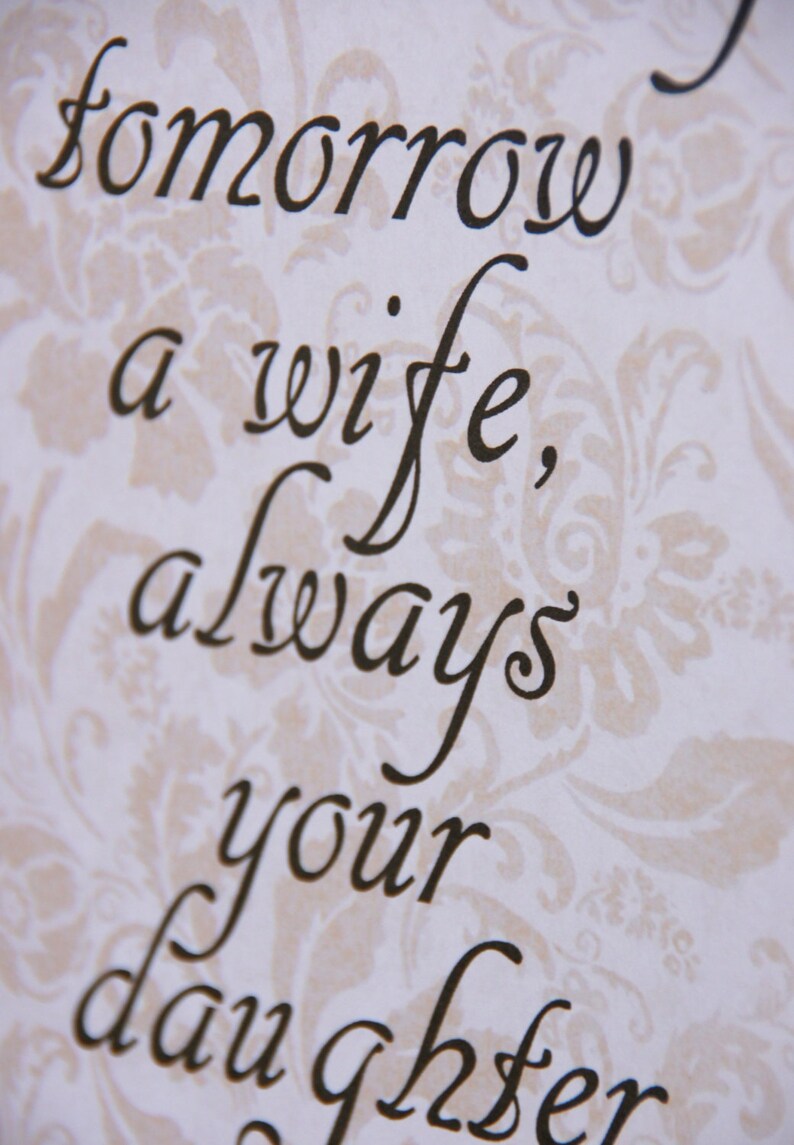 Wedding frame Personalized Picture Frame Today a bride Mother of the Bride Gift Parents of the Bride quote frame Gifts for her mom
