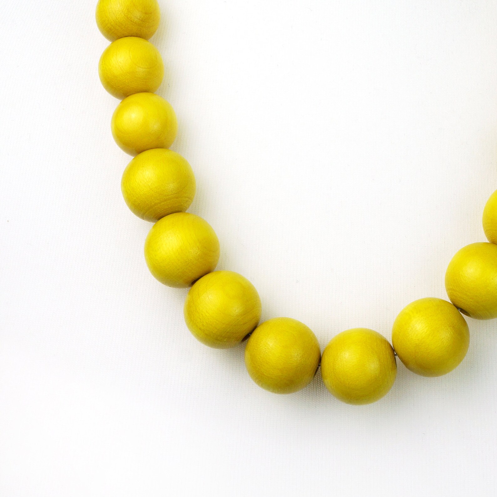 Yellow Necklace Yellow Beaded Necklace Long Chunky Etsy UK