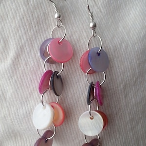Genuine Handmade Mother-Of-Pearl Drop Earrings