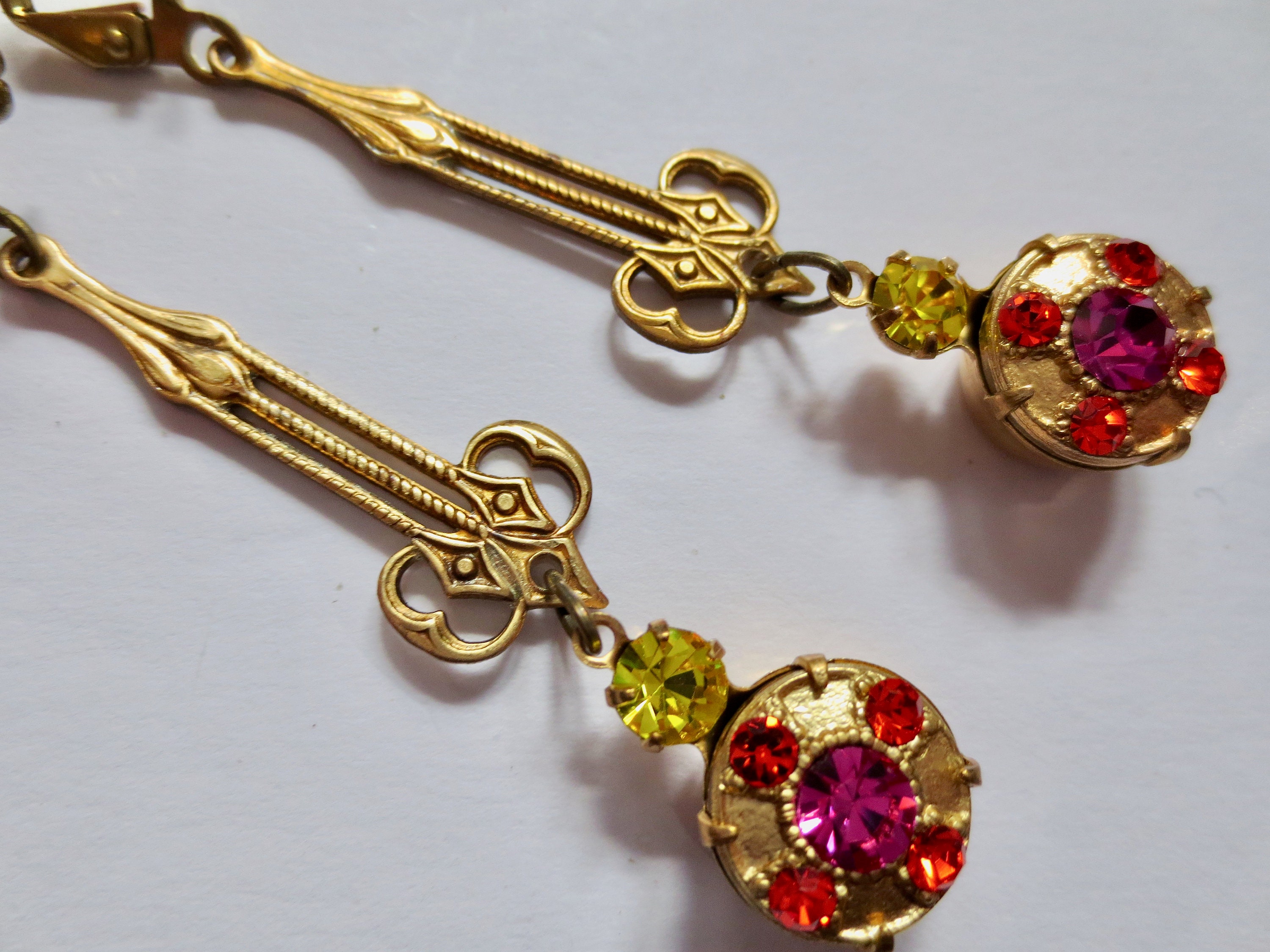 Tudor earrings Art Nouveau earrings Elizabethan earrings Art Etsy