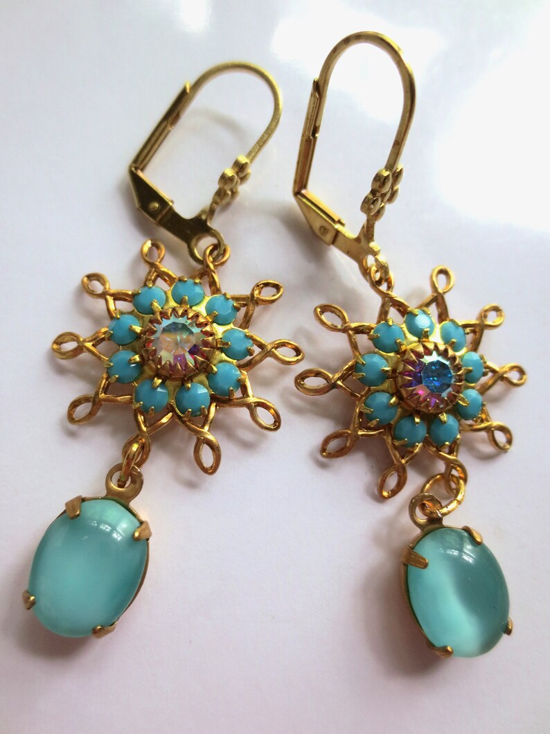 Art Deco Earrings Dainty Edwardian Earrings Vintage Style Art Etsy