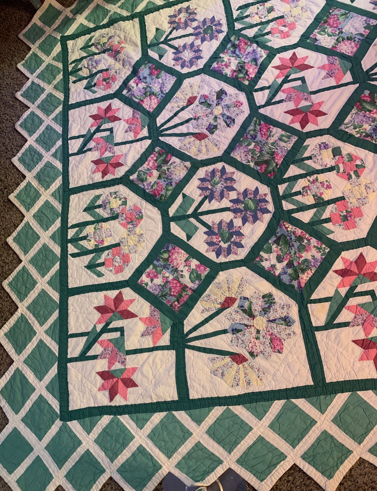 Vintage farmhouse style quilt by arch quilt Etsy