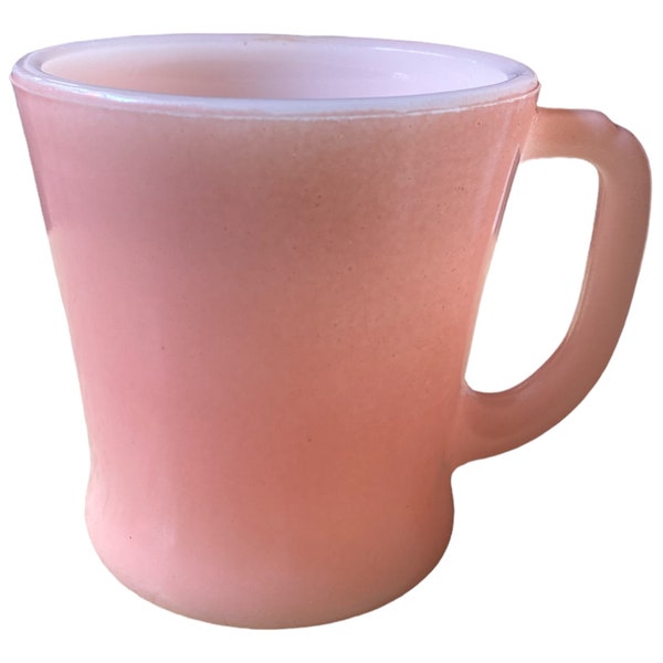 Fire-King D Handle Mugs, Pink Anchor Hocking Coffee Cups