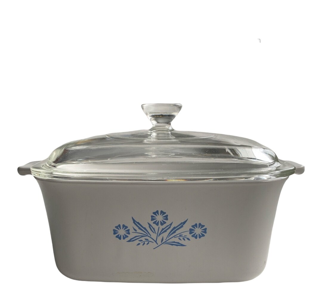 Cornflower Blue Corningware Deep Loaf Pan With Lid 1 1/2 Litre Etsy