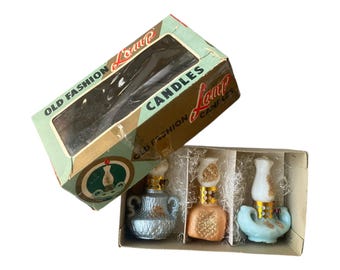 Old Fashion Lamp Wax Novelty Candles Made in Japan with Original Box