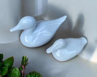 Northern Pottery Limited Edition Grey Ducks Signed by Artist Peter Gjoni
