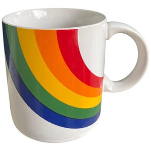 FTD Florist Rainbow Mug Retro 1980&#39;s