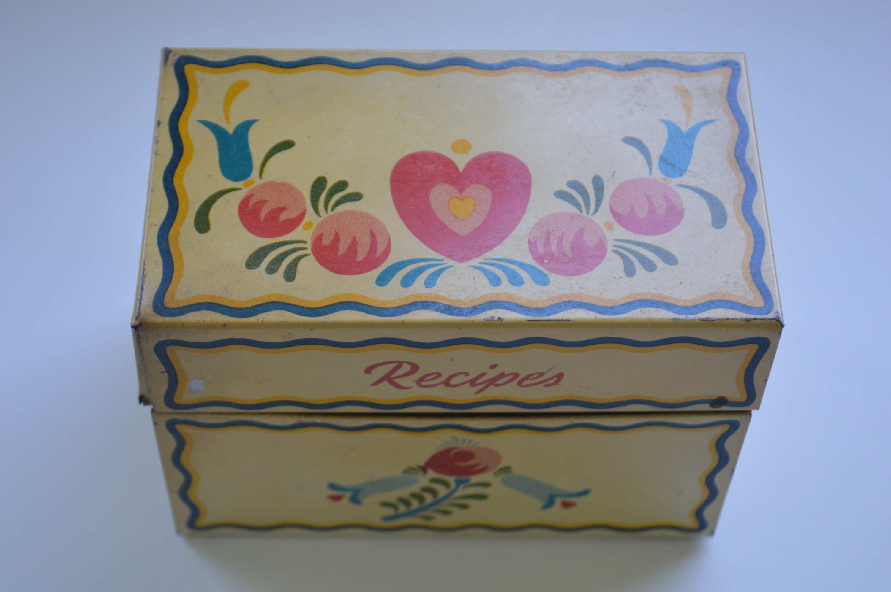 Vintage Ohio Art Metal Recipe Box Etsy