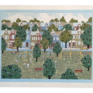 VENTE Louise Dandurand « In the Park » 1983 Sérigraphie sur papier signée, titrée et éditée 61/151