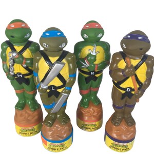 Set of 4 Teenage Mutant Ninja Turtle Bubble Bath Containers