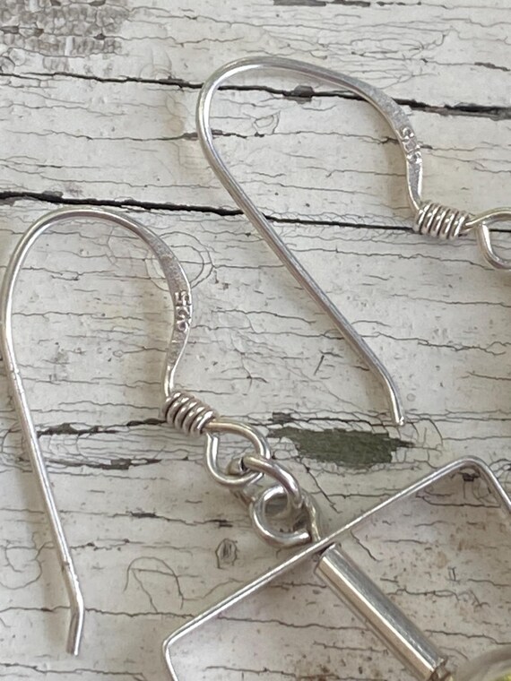 Geometric 925 Rectangular Earrings with Kinetic C… - image 7