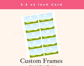 Business Card Template 3.5x 2 Inch, Canva Frame, Drag and Drop Your Photo, DIY Scrapbooking, and Junk Journal Supplies for Crafters