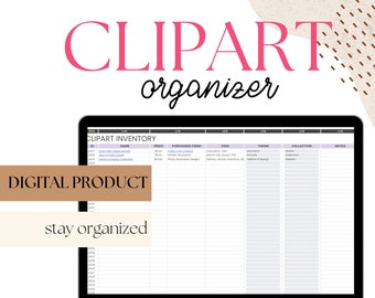 Clipart Inventory Tracker - Easily Track & Organize Your Images, AI Art, and Graphic Purchases - Digital Organizer Spreadsheet for Crafters