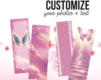 Funeral Memorial In Loving Memory Background PNG for Custom Printable Celebration of Life Sympathy Bookmark Keepsake Favors - Commercial Use