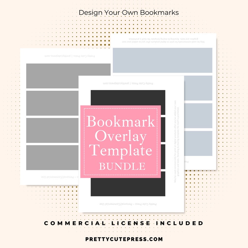 Bookmark Template Overlay PNG Bundle – Easily Create DIY Custom ...